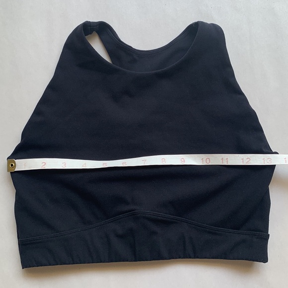 Alphalete Black Racerback Sports Bra High Neck Crop Top Size Small - Picture 7 of 9